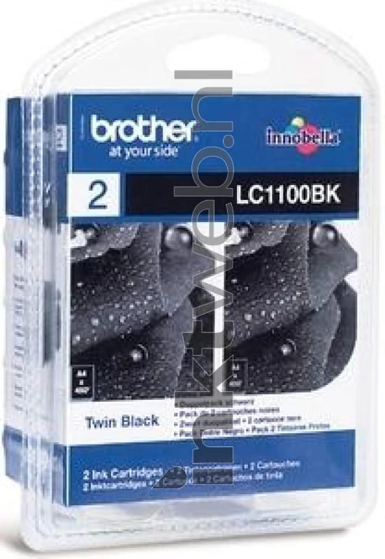 Brother LC-1100BKBP2 Inktcartridge 2x Zwart - Multipack