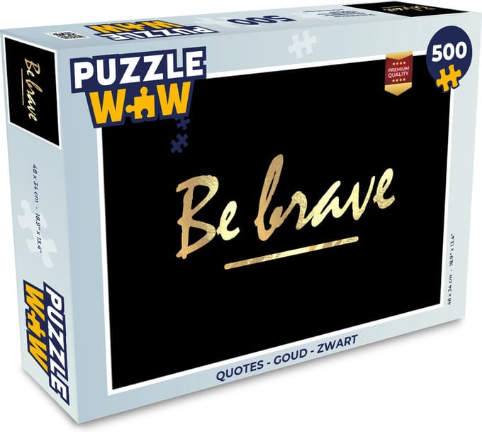 Puzzel Quotes - Goud - Zwart - Legpuzzel - Puzzel 500 stukjes