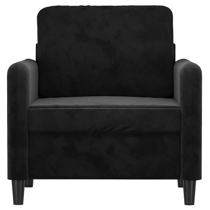 Vidaxl Fauteuil, Zwart, 60 Cm, Bekleed Met Fluweel