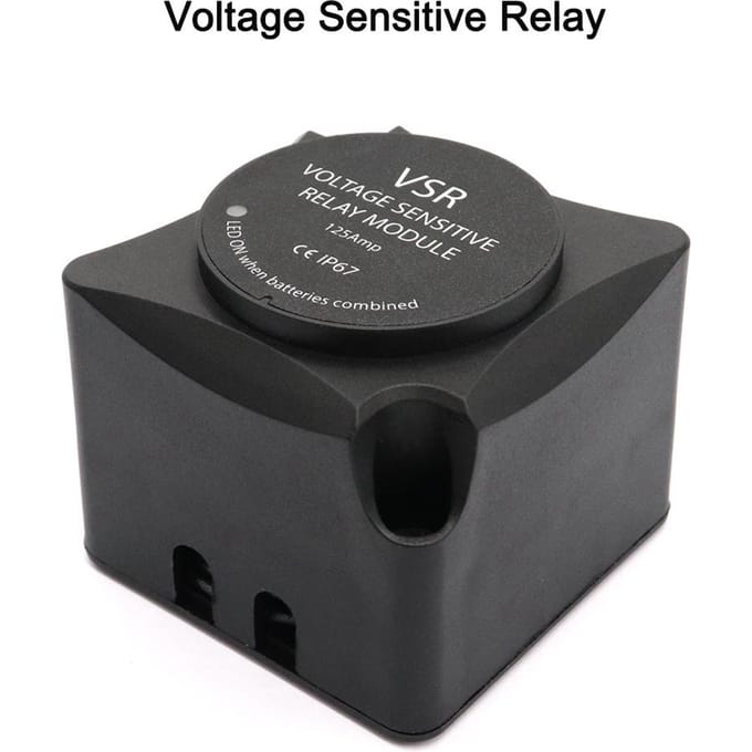 Voltage Sensitive Relay Automatic Charging Relay 125A Dual Battery Isolator (VSR) gray