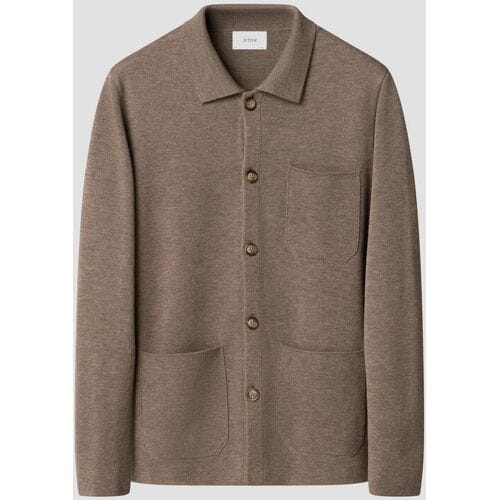 Eton Vest Luxury Extrafine Merino Milano Stitch Button Closure Beige / male