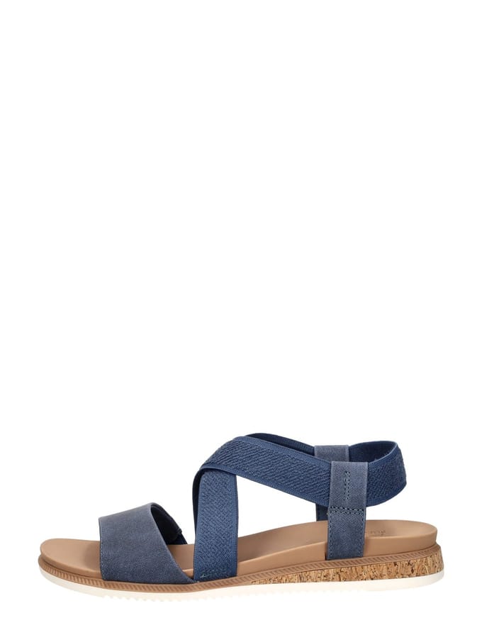 Skechers Bobs Desert Kiss Low Sandalen Plat - blauw - Maat 41