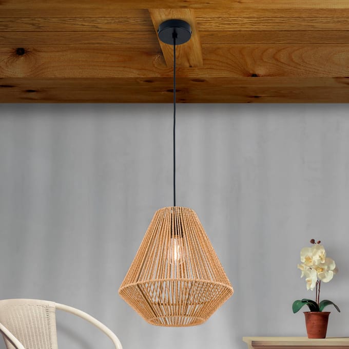 ORION Hanglamp Jungle met kap van hennepkoord