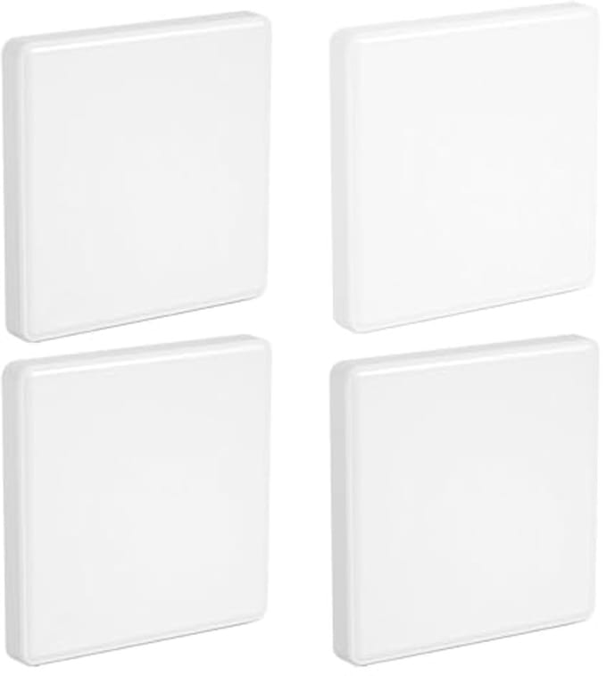 Blindafdekking inbouw - 2 stuks kunststof stopcontactafdekking 86 x 86 mm, wit