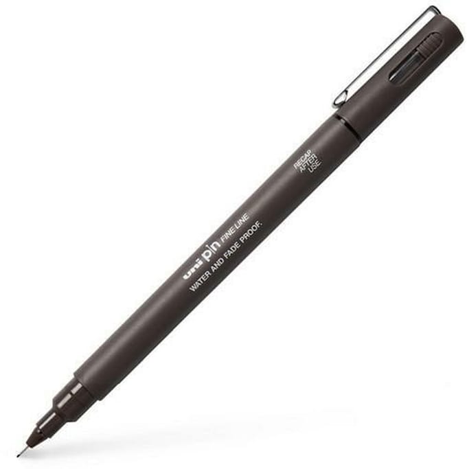 Permanente markeerstift Uni-Ball PIN01-200(S) Donker grijs (12 Stuks)