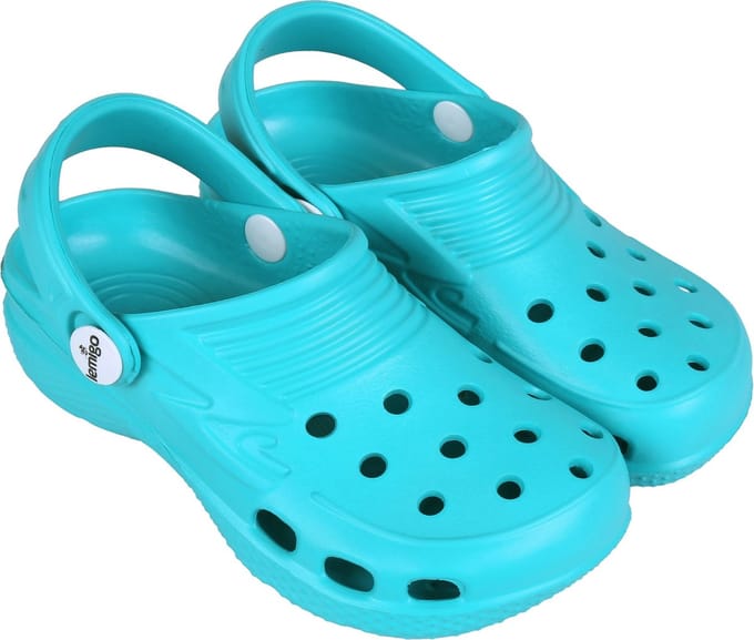 Turquoise rubberen slippers voor kinderen - LEMIGO / 25