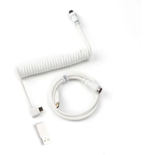 Keychron Coiled Aviator kabel haaks wit
