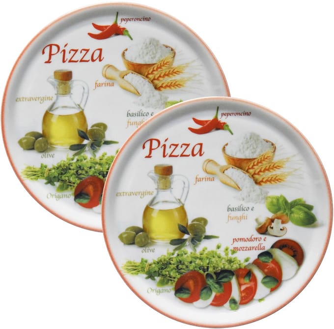 MamboCat Set van 2 pizzaborden Napoli Pizzafoods rood 31cm - 04019#ZP2