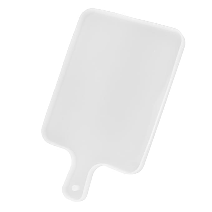Siliconen Vorm met Handvat DIY Handgemaakt Epoxy Gieten Onderzetter Fruit Dinerbord white