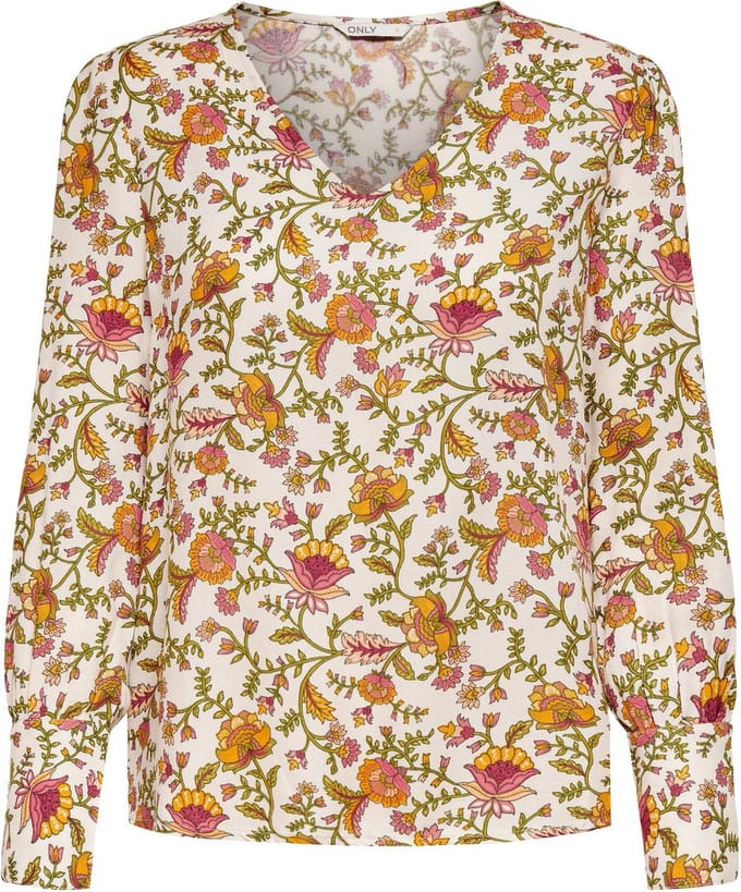 ONLY - Dames bloes - Maat S - Vrouwen - Creme brulée -