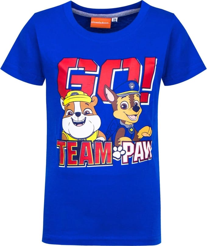 Paw Patrol Nickelodeon T-shirt Marshall en Rubble. Maat 92 cm / 2 jaar