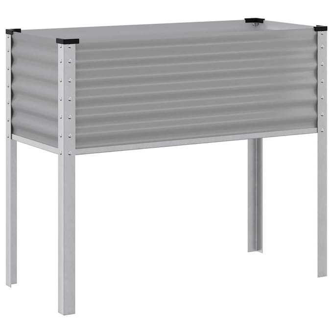 vidaXL - Plantenbak - 100x45x90 - cm - staal - grijs
