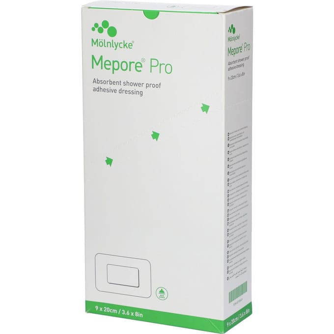 Mepore Pro chirurgische eilandpleister 9 x 20 cm 30 stuks