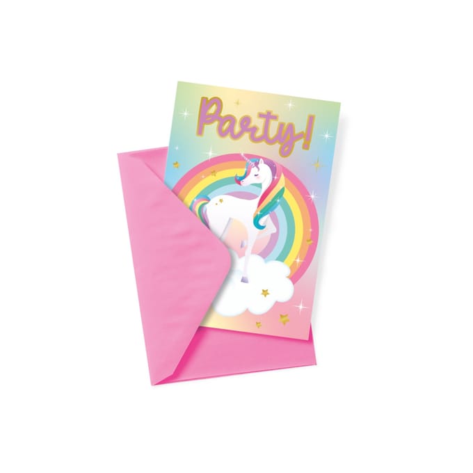 Paper Dreams Uitnodigingskaarten Unicorn 15x10cm - 6st