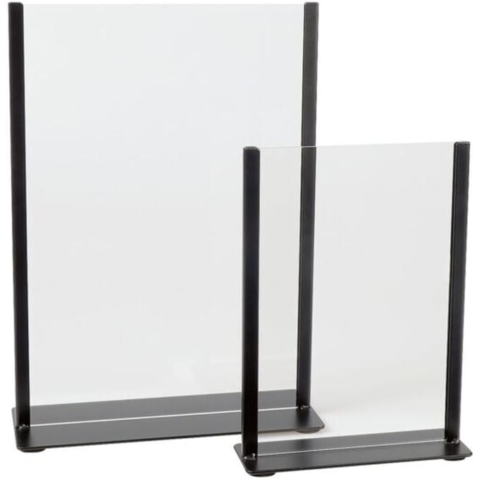 Kaarthouder Europel metaal met acryl bord A5 zwart