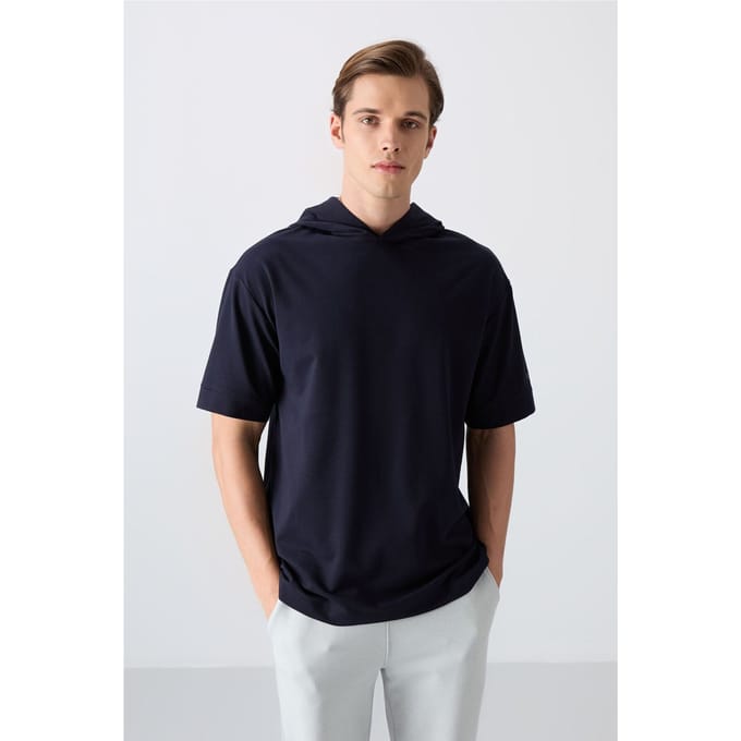 Oversized Hoodie T-shirt met Korte Mouwen