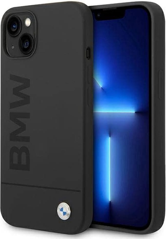 BMW BMHMP14MSLBLBK iPhone 14 Plus 6.7 "black / black hardcase Silicone Signature Logo Magsafe