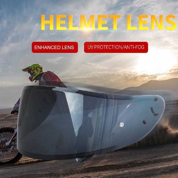 Motorfiets AntiUV AntiScratch Windscherm Helmen Lens Vizier Vervanging voor zilver