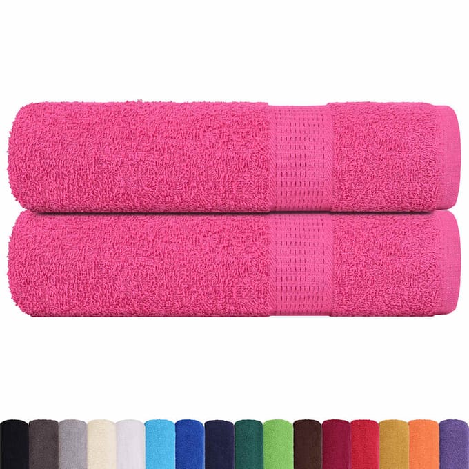 vidaXL - Handdoeken - FROGN - 2 - st - 50x100 - cm - 360 - g/m² - roze