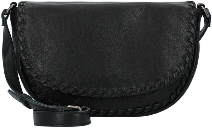 FREDsBRUDER Leren Schoudertas Calm Saddle Bag Black Zwart