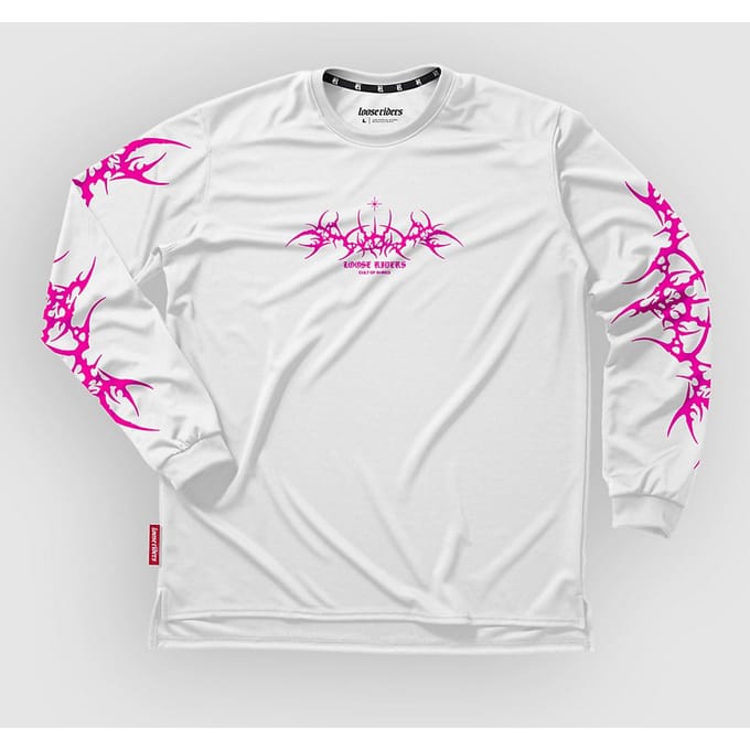 Loose Riders Tribe Long Sleeve Jersey wit