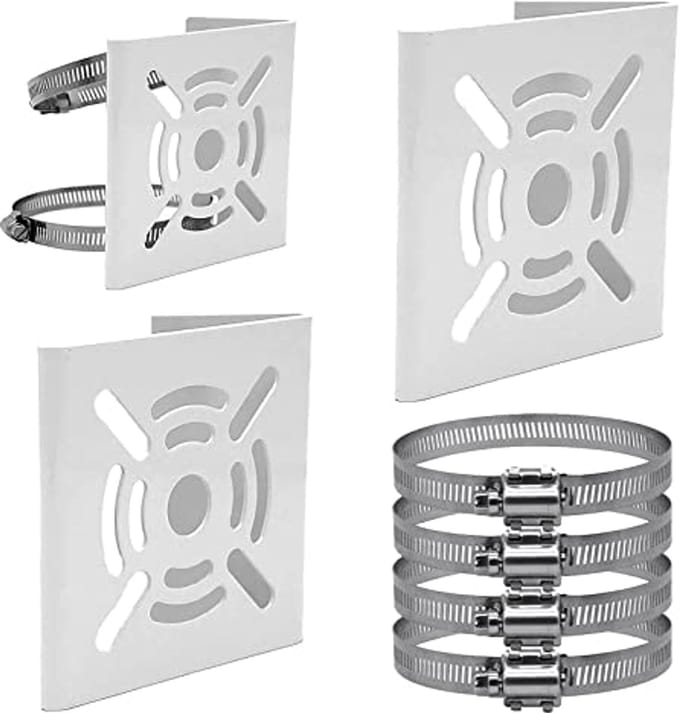 2 stuks Verticale Stanghouders voor CCTV-camera's - Universele Metalensupport met 4 Lussen
