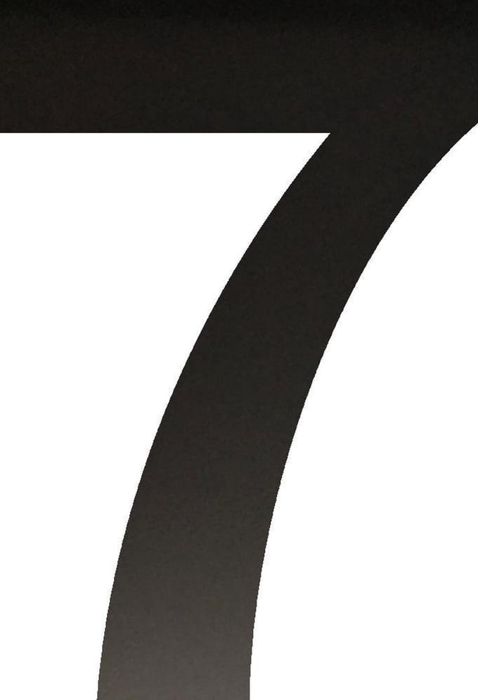 Huisnummer 30 cm - Nummer 7 - Mat Zwart