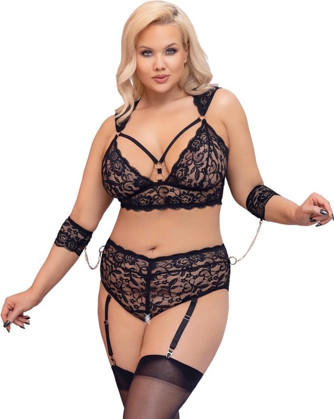 Delicate Bondage Lingerie Set Plus Size