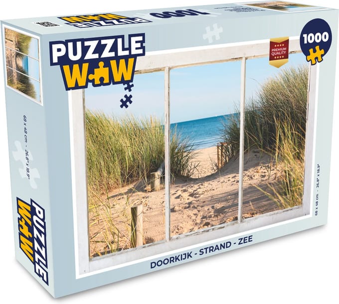 Puzzel Doorkijk - Strand - Zee - Legpuzzel - Puzzel 1000 stukjes volwassenen