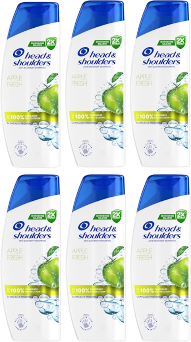 Head & Shoulders Fresh Apple Anti-Roos Shampoo - Voordeelverpakking 6 x 330 ml