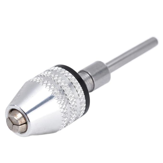 Mandrin de perçage sans clé Adaptateur Convertisseur pour Visseuse à chocs 3 Mors Queue ronde 1/8  0.3?3,4 mm Argent
