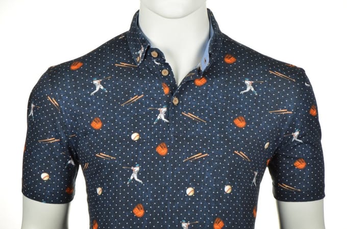 Eden Valley poloshirt blauw baseball