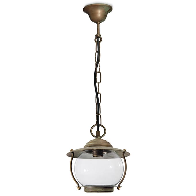 Moretti Luce Olivia buiten hanglamp, zeewaterbestendig, IP44, messing