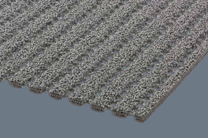 Gravel Scrape Loper Antislipmat op rol - Breedte 120 cm - Grijs - per strekkende meter