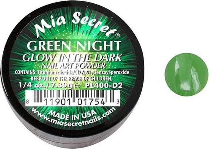 Glow in the Dark Acrylpoeder Green Night