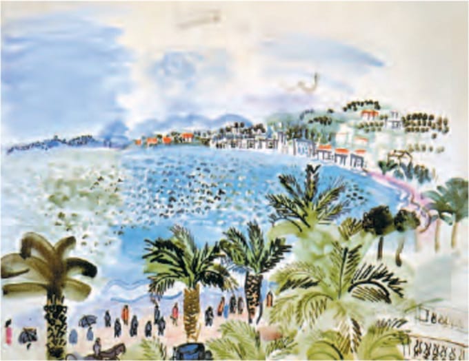 Raoul Dufy - Promenade in Nice - Kunstposter - 60x80 cm