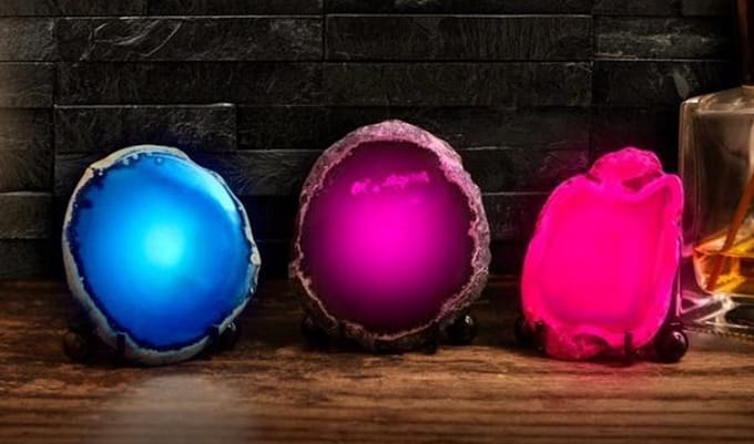 Haven Mineral Rock LED Nachtlampje, Blauw