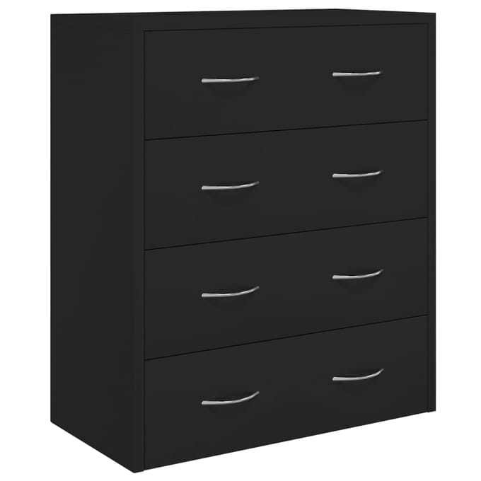 vidaXL - Dressoir - met - 4 - lades - 60x30,5x71 - cm - zwart