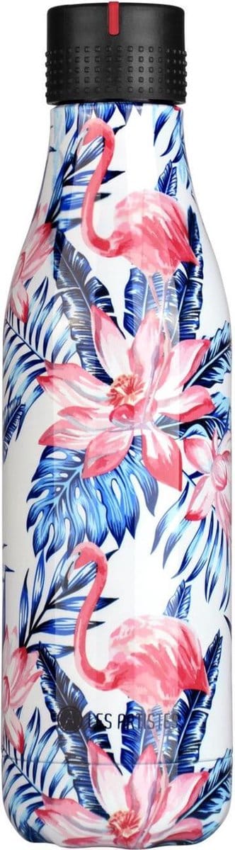 Les Artistes Paris - Drinkfles - Thermosfles - 500ml - Leaf Flamingos
