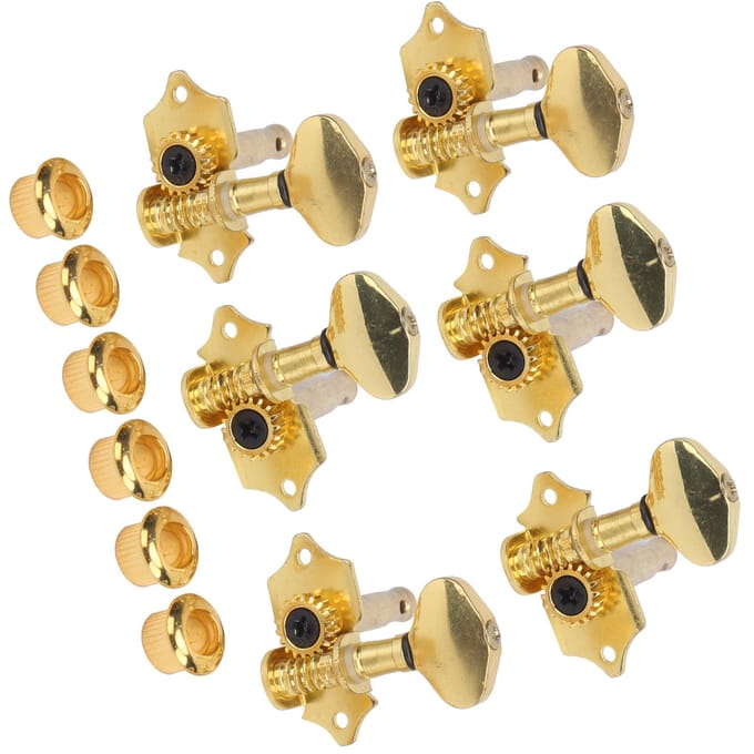 Gitaar Stemknoppen Metalen Tandwiel Afstelknoppen Snaarinstrument Accessoires Vervanging beige