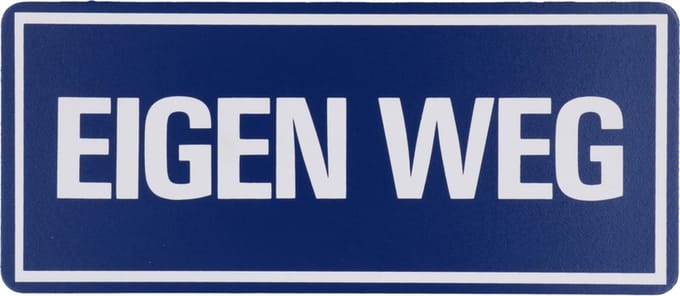 Aanduidingsbord Z149 Eigen Weg