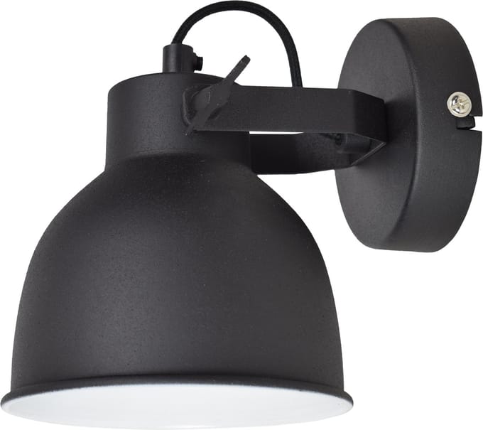 Urban Interiors  Industrial Large Wandlamp Zwart - Stelbaar - Ø14