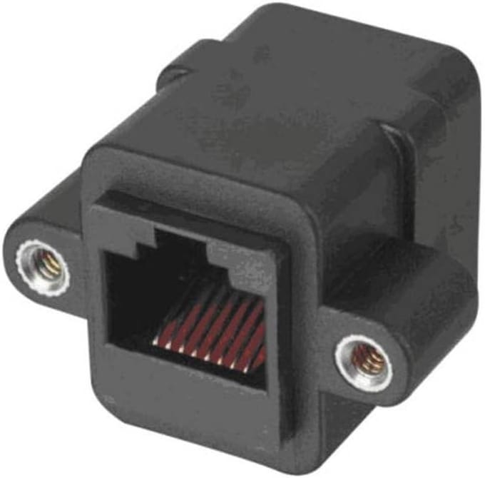 Netwerk Adapter - Kabel Koppelaar - Paneel Montage - Cat 5e - Bus naar Bus - Zwart