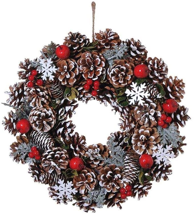 House of Nature Krans Pinecone Snowflakes 35cm