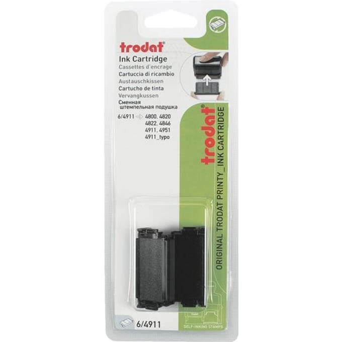 Stempelkussen Trodat Printy 6/4911 2 stuks zwart
