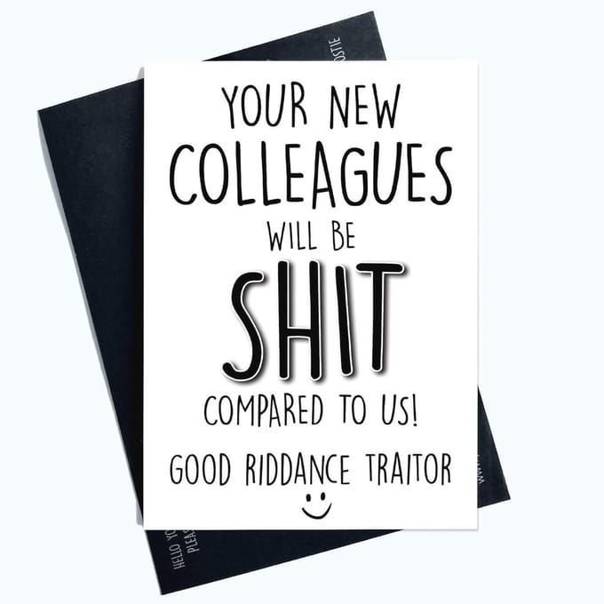 Grappige Collega Verlaten Kaart voor Goede Riddance