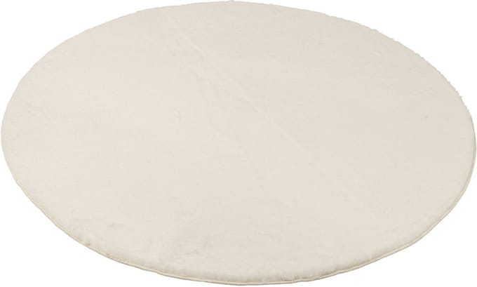 J-Line vloerkleed Cutie Rond - polyresin - wit