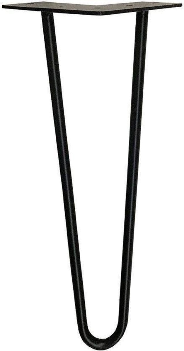 Hairpin tafelpoot 25 cm - Massief staal