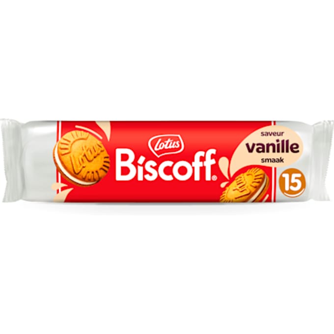 Koekjes Lotus Biscoff speculoos sandwich vanille 15 stuks