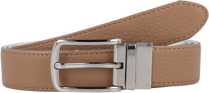 Roeckl Amie omkeerbare leren riem - Dames - individuell kürzbar - camel-white